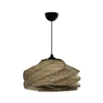 GLOBOSTAR® OLET 205-0049 Boho Κρεμαστό Φωτιστικό Οροφής με Ντουί 1 x E27 AC 220-240V IP20 - Μπεζ - M38 x Π38 x Υ23cm - Image 3