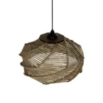 GLOBOSTAR® OLET 205-0049 Boho Κρεμαστό Φωτιστικό Οροφής με Ντουί 1 x E27 AC 220-240V IP20 - Μπεζ - M38 x Π38 x Υ23cm - Image 6