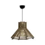 GLOBOSTAR® MEGALISTO 205-0051 Boho Κρεμαστό Φωτιστικό Οροφής με Ντουί 1 x E27 AC 220-240V IP20 - Μπεζ - M40 x Π40 x Υ26cm - Image 3