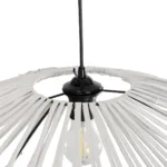 GLOBOSTAR® JAPAN 205-0052 Boho Κρεμαστό Φωτιστικό Οροφής με Ντουί 1 x E27 AC 220-240V IP20 - Λευκό - M40 x Π40 x Υ8cm - Image 7
