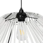 GLOBOSTAR® JAPAN 205-0053 Boho Κρεμαστό Φωτιστικό Οροφής με Ντουί 1 x E27 AC 220-240V IP20 - Λευκό - M60 x Π60 x Υ20cm - Image 7