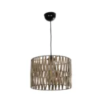GLOBOSTAR® MARS 205-0054 Boho Κρεμαστό Φωτιστικό Οροφής με Ντουί 1 x E27 AC 220-240V IP20 - Μπεζ - M30 x Π30 x Υ24cm - Image 3