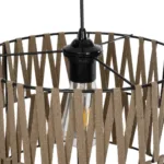 GLOBOSTAR® MARS 205-0054 Boho Κρεμαστό Φωτιστικό Οροφής με Ντουί 1 x E27 AC 220-240V IP20 - Μπεζ - M30 x Π30 x Υ24cm - Image 7