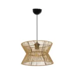 GLOBOSTAR® UPCONE 205-0055 Boho Κρεμαστό Φωτιστικό Οροφής με Ντουί 1 x E27 AC 220-240V IP20 - Μπεζ - M30 x Π30 x 21cm - Image 3