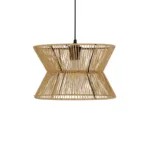GLOBOSTAR® UPCONE 205-0055 Boho Κρεμαστό Φωτιστικό Οροφής με Ντουί 1 x E27 AC 220-240V IP20 - Μπεζ - M30 x Π30 x 21cm - Image 4