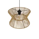 GLOBOSTAR® UPCONE 205-0055 Boho Κρεμαστό Φωτιστικό Οροφής με Ντουί 1 x E27 AC 220-240V IP20 - Μπεζ - M30 x Π30 x 21cm - Image 6