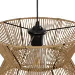 GLOBOSTAR® UPCONE 205-0055 Boho Κρεμαστό Φωτιστικό Οροφής με Ντουί 1 x E27 AC 220-240V IP20 - Μπεζ - M30 x Π30 x 21cm - Image 9