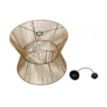 GLOBOSTAR® UPCONE 205-0056 Boho Κρεμαστό Φωτιστικό Οροφής με Ντουί 1 x E27 AC 220-240V IP20 - Μπεζ - M50 x Π50 x 43cm - Image 11
