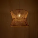 GLOBOSTAR® UPCONE 205-0056 Boho Κρεμαστό Φωτιστικό Οροφής με Ντουί 1 x E27 AC 220-240V IP20 - Μπεζ - M50 x Π50 x 43cm - Image 2