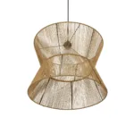 GLOBOSTAR® UPCONE 205-0056 Boho Κρεμαστό Φωτιστικό Οροφής με Ντουί 1 x E27 AC 220-240V IP20 - Μπεζ - M50 x Π50 x 43cm - Image 5