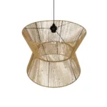 GLOBOSTAR® UPCONE 205-0056 Boho Κρεμαστό Φωτιστικό Οροφής με Ντουί 1 x E27 AC 220-240V IP20 - Μπεζ - M50 x Π50 x 43cm - Image 6