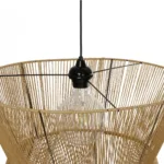 GLOBOSTAR® UPCONE 205-0056 Boho Κρεμαστό Φωτιστικό Οροφής με Ντουί 1 x E27 AC 220-240V IP20 - Μπεζ - M50 x Π50 x 43cm - Image 9