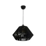 GLOBOSTAR® NUI 205-0061 Boho Κρεμαστό Φωτιστικό Οροφής με Ντουί 1 x E27 AC 220-240V IP20 - Μαύρο - M36 x Π36 x Υ27cm - Image 3
