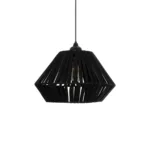 GLOBOSTAR® NUI 205-0061 Boho Κρεμαστό Φωτιστικό Οροφής με Ντουί 1 x E27 AC 220-240V IP20 - Μαύρο - M36 x Π36 x Υ27cm - Image 4