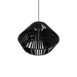 GLOBOSTAR® NUI 205-0061 Boho Κρεμαστό Φωτιστικό Οροφής με Ντουί 1 x E27 AC 220-240V IP20 - Μαύρο - M36 x Π36 x Υ27cm - Image 5