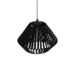 GLOBOSTAR® NUI 205-0061 Boho Κρεμαστό Φωτιστικό Οροφής με Ντουί 1 x E27 AC 220-240V IP20 - Μαύρο - M36 x Π36 x Υ27cm - Image 6