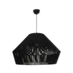 GLOBOSTAR® NUI 205-0062 Boho Κρεμαστό Φωτιστικό Οροφής με Ντουί 1 x E27 AC 220-240V IP20 - Μαύρο - M60 x Π60 x Υ41cm - Image 3