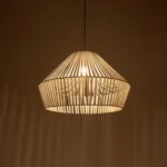 GLOBOSTAR® NUI 205-0064 Boho Κρεμαστό Φωτιστικό Οροφής με Ντουί 1 x E27 AC 220-240V IP20 - Λευκό - M60 x Π60 x Υ41cm - Image 2