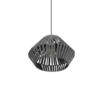 GLOBOSTAR® NUI 205-0065 Boho Κρεμαστό Φωτιστικό Οροφής με Ντουί 1 x E27 AC 220-240V IP20 - Γκρι - M36 x Π36 x Υ27cm - Image 5