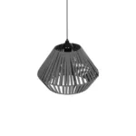 GLOBOSTAR® NUI 205-0065 Boho Κρεμαστό Φωτιστικό Οροφής με Ντουί 1 x E27 AC 220-240V IP20 - Γκρι - M36 x Π36 x Υ27cm - Image 6