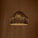 GLOBOSTAR® NUI 205-0066 Boho Κρεμαστό Φωτιστικό Οροφής με Ντουί 1 x E27 AC 220-240V IP20 - Γκρι - M60 x Π60 x Υ41cm - Image 2