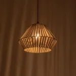 GLOBOSTAR® NUI 205-0067 Boho Κρεμαστό Φωτιστικό Οροφής με Ντουί 1 x E27 AC 220-240V IP20 - Μπεζ - M36 x Π36 x Υ27cm - Image 2