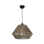 GLOBOSTAR® NUI 205-0067 Boho Κρεμαστό Φωτιστικό Οροφής με Ντουί 1 x E27 AC 220-240V IP20 - Μπεζ - M36 x Π36 x Υ27cm - Image 3