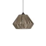 GLOBOSTAR® NUI 205-0067 Boho Κρεμαστό Φωτιστικό Οροφής με Ντουί 1 x E27 AC 220-240V IP20 - Μπεζ - M36 x Π36 x Υ27cm - Image 4