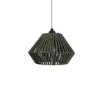 GLOBOSTAR® NUI 205-0069 Boho Κρεμαστό Φωτιστικό Οροφής με Ντουί 1 x E27 AC 220-240V IP20 - Πρασίνο - M36 x Π36 x Υ27cm - Image 4