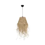 GLOBOSTAR® HERBE 205-0073 Boho Κρεμαστό Φωτιστικό Οροφής με Ντουί 1 x E27 AC 220-240V IP20 - Μπεζ - M30 x Π30 x Υ40cm - Image 3