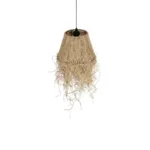 GLOBOSTAR® HERBE 205-0073 Boho Κρεμαστό Φωτιστικό Οροφής με Ντουί 1 x E27 AC 220-240V IP20 - Μπεζ - M30 x Π30 x Υ40cm - Image 6