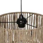 GLOBOSTAR® REGEN 205-0074 Boho Κρεμαστό Φωτιστικό Οροφής με Ντουί 1 x E27 AC 220-240V IP20 - Μπεζ - M30 x Π30 x Υ40cm - Image 10