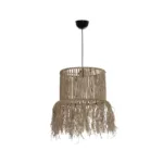 GLOBOSTAR® REGEN 205-0074 Boho Κρεμαστό Φωτιστικό Οροφής με Ντουί 1 x E27 AC 220-240V IP20 - Μπεζ - M30 x Π30 x Υ40cm - Image 3