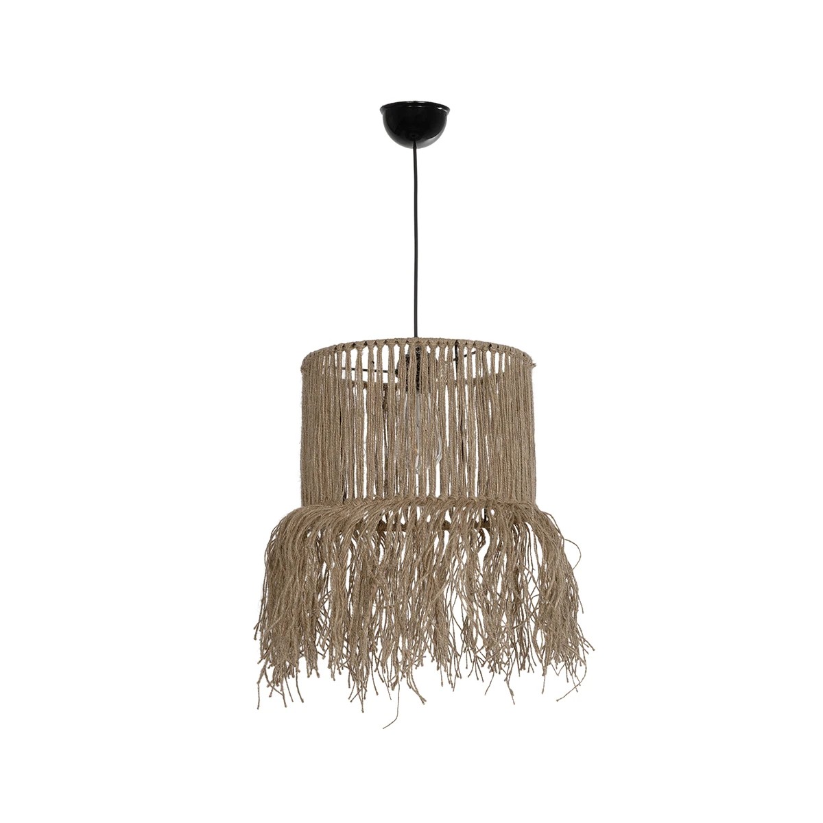 GLOBOSTAR® REGEN 205-0074 Boho Κρεμαστό Φωτιστικό Οροφής με Ντουί 1 x E27 AC 220-240V IP20 - Μπεζ - M30 x Π30 x Υ40cm - Image 3