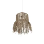 GLOBOSTAR® REGEN 205-0074 Boho Κρεμαστό Φωτιστικό Οροφής με Ντουί 1 x E27 AC 220-240V IP20 - Μπεζ - M30 x Π30 x Υ40cm - Image 5
