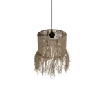 GLOBOSTAR® REGEN 205-0074 Boho Κρεμαστό Φωτιστικό Οροφής με Ντουί 1 x E27 AC 220-240V IP20 - Μπεζ - M30 x Π30 x Υ40cm - Image 6