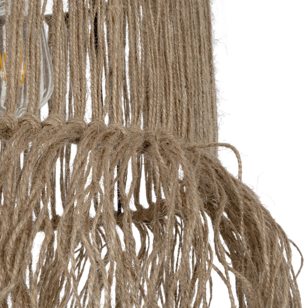 GLOBOSTAR® REGEN 205-0074 Boho Κρεμαστό Φωτιστικό Οροφής με Ντουί 1 x E27 AC 220-240V IP20 - Μπεζ - M30 x Π30 x Υ40cm - Image 8