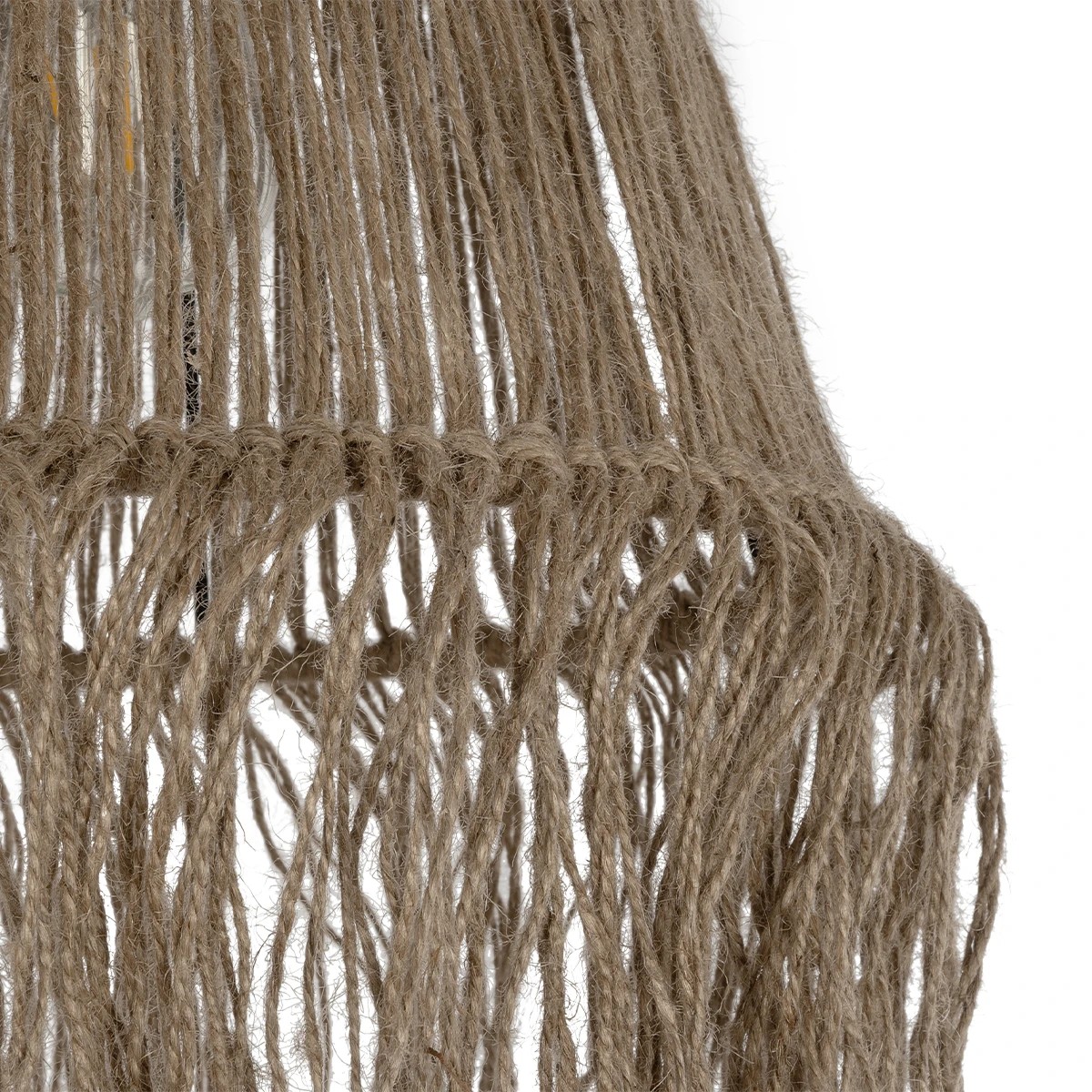 GLOBOSTAR® ROKA 205-0075 Boho Κρεμαστό Φωτιστικό Οροφής με Ντουί 1 x E27 AC 220-240V IP20 - Μπεζ - M30 x Π30 x Υ45cm - Image 8