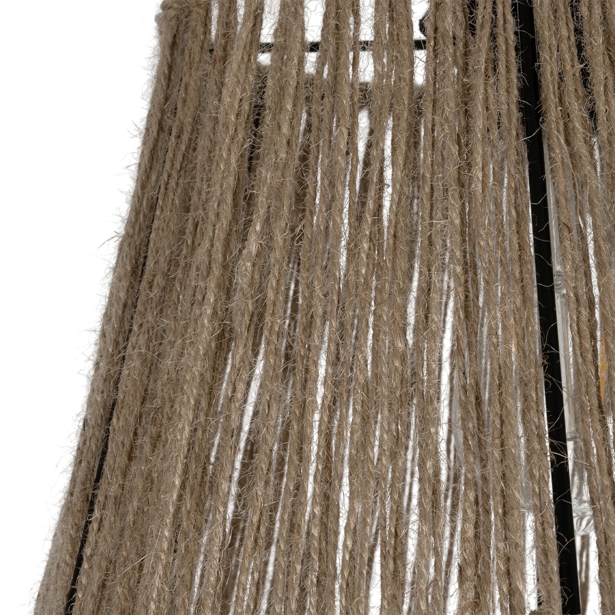 GLOBOSTAR® ROKA 205-0075 Boho Κρεμαστό Φωτιστικό Οροφής με Ντουί 1 x E27 AC 220-240V IP20 - Μπεζ - M30 x Π30 x Υ45cm - Image 9