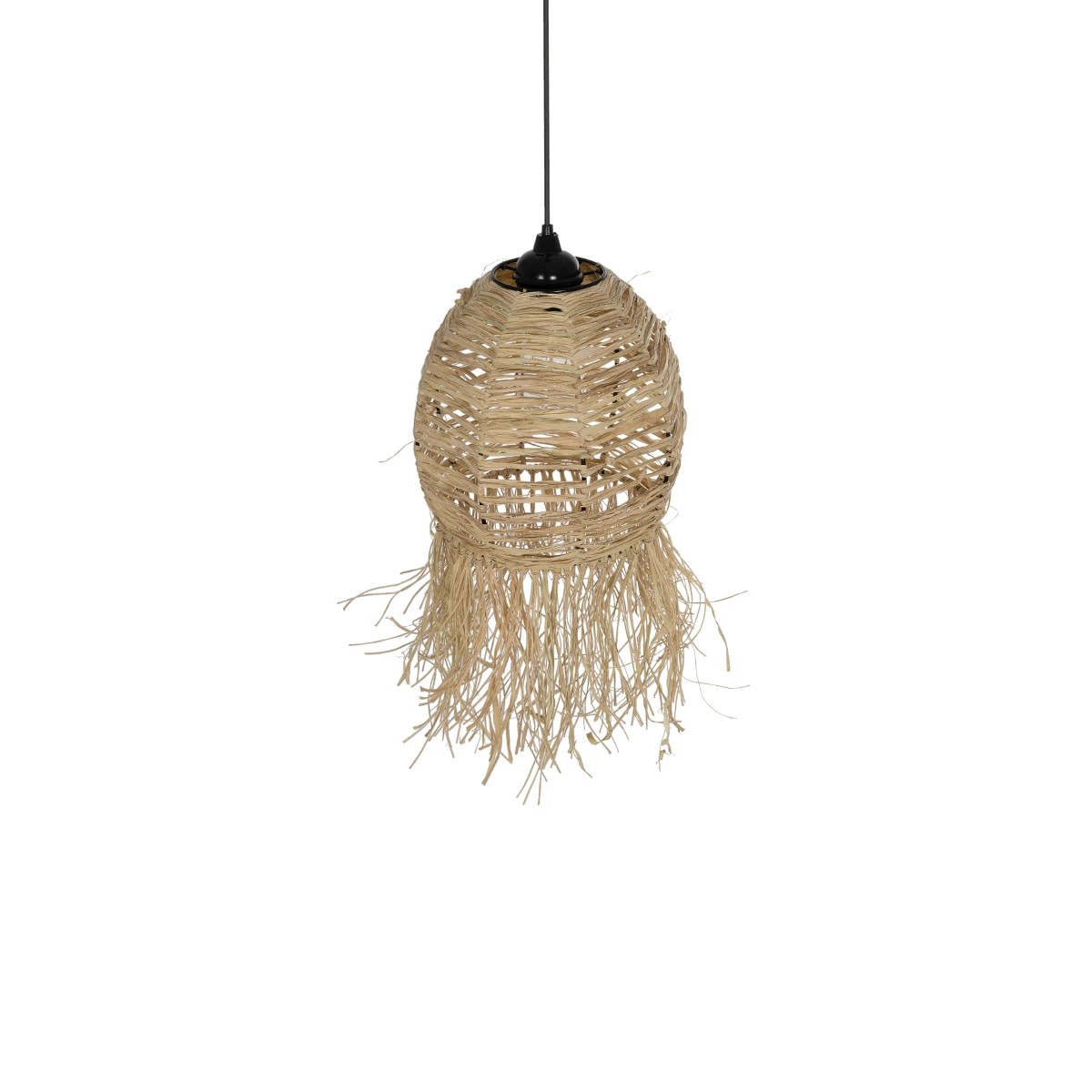 GLOBOSTAR® ROKA 205-0076 Boho Κρεμαστό Φωτιστικό Οροφής με Ντουί 1 x E27 AC 220-240V IP20 - Μπεζ - M25 x Π25 x Υ45cm - Image 6