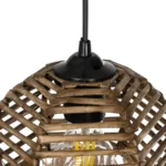 GLOBOSTAR® RIKTA 205-0077 Boho Κρεμαστό Φωτιστικό Οροφής με Ντουί 1 x E27 AC 220-240V IP20 - Μπεζ - M20 x Π20 x Υ30cm - Image 10