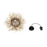 GLOBOSTAR® RIKTA 205-0077 Boho Κρεμαστό Φωτιστικό Οροφής με Ντουί 1 x E27 AC 220-240V IP20 - Μπεζ - M20 x Π20 x Υ30cm - Image 12