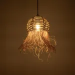 GLOBOSTAR® RIKTA 205-0077 Boho Κρεμαστό Φωτιστικό Οροφής με Ντουί 1 x E27 AC 220-240V IP20 - Μπεζ - M20 x Π20 x Υ30cm - Image 2