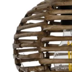 GLOBOSTAR® RIKTA 205-0077 Boho Κρεμαστό Φωτιστικό Οροφής με Ντουί 1 x E27 AC 220-240V IP20 - Μπεζ - M20 x Π20 x Υ30cm - Image 9
