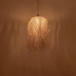 GLOBOSTAR® PIOVERE 205-0078 Boho Κρεμαστό Φωτιστικό Οροφής με Ντουί 1 x E27 AC 220-240V IP20 - Μπεζ - M35 x Π35 x Υ70cm - Image 2