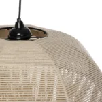 GLOBOSTAR® PLUVIA 205-0080 Boho Κρεμαστό Φωτιστικό Οροφής με Ντουί 1 x E27 AC 220-240V IP20 - Μπεζ - M50 x Π50 x Υ80cm - Image 10