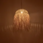 GLOBOSTAR® PLUVIA 205-0080 Boho Κρεμαστό Φωτιστικό Οροφής με Ντουί 1 x E27 AC 220-240V IP20 - Μπεζ - M50 x Π50 x Υ80cm - Image 2