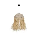 GLOBOSTAR® PLUVIA 205-0080 Boho Κρεμαστό Φωτιστικό Οροφής με Ντουί 1 x E27 AC 220-240V IP20 - Μπεζ - M50 x Π50 x Υ80cm - Image 3
