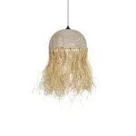 GLOBOSTAR® PLUVIA 205-0080 Boho Κρεμαστό Φωτιστικό Οροφής με Ντουί 1 x E27 AC 220-240V IP20 - Μπεζ - M50 x Π50 x Υ80cm - Image 4