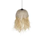 GLOBOSTAR® PLUVIA 205-0080 Boho Κρεμαστό Φωτιστικό Οροφής με Ντουί 1 x E27 AC 220-240V IP20 - Μπεζ - M50 x Π50 x Υ80cm - Image 6